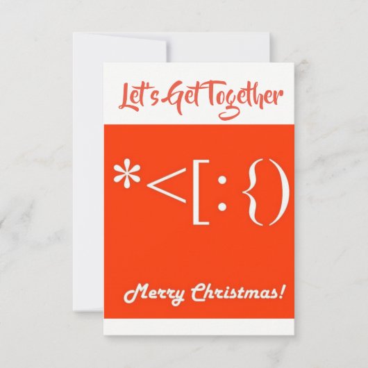 「一緒に行こう」クリスマスカッコいい招待状 招待状 (正面)