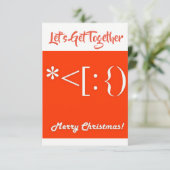 「一緒に行こう」クリスマスカッコいい招待状 招待状 (スタンド正面)