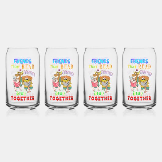 一緒に読いる友達 ガラス缶 (正面)