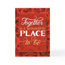 一緒に赤いバラになるすばらしい場所