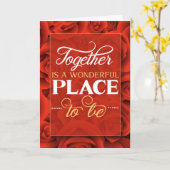 一緒に赤いバラになるすばらしい場所 カード (黄色い花)