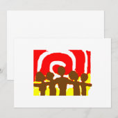 一緒に赤い招待状 招待状 (正面/裏面)