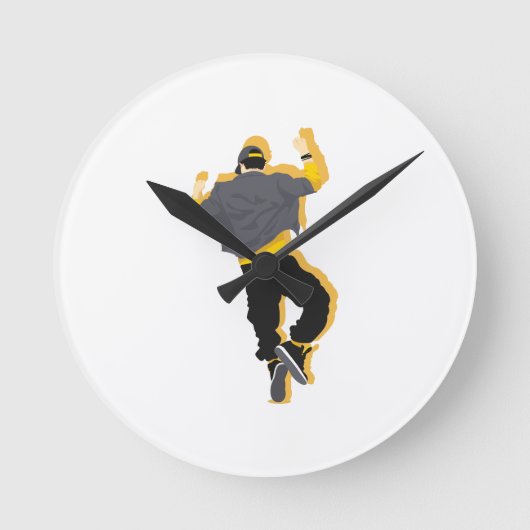 一緒に踊る ラウンド壁時計 (正面)