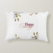 "一緒に輝く：幸せな家族のデザイン枕" アクセントクッション (裏面)