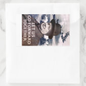 一緒に進もう 長方形シール (バッグ)