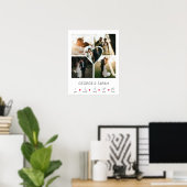 一緒に過ごした１年 結婚記念日５周年 フォト ポスター (ホームオフィス)