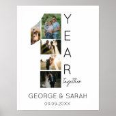 一緒に過ごした1年の結婚記念日 5枚の写真 ポスター (正面)