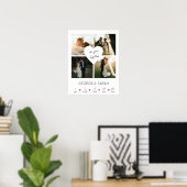 一緒に過ごした1年 結婚記念日 4枚の写真 ポスター (ホームオフィス)