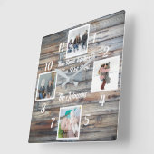 一緒に過ごす時間は写真を撮る時間である スクエア壁時計 (傾斜)