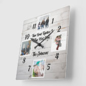 一緒に過ごす時間は写真を撮る時間である スクエア壁時計 (傾斜)