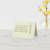 "一緒に道を見つけた"緑の竹茎 カード (黄色い花)