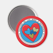 一緒に違いを作ることができる1_磁石2.25インチ マグネット (正面/裏面)