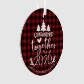 一緒に隔離されたキュートなコビデのパンデミックなクリスマス オーナメント (正面)