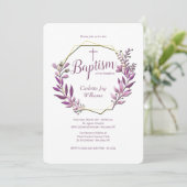 一緒に集まる宗教招待状（ピンク） 招待状 (スタンド正面)