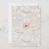  「一緒に集まろう」手描きのフレンズギビング  招待状 (裏面)