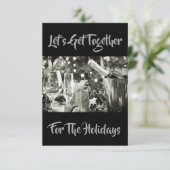 「一緒に集まろう」素敵なシルバーの招待状 招待状 (スタンド正面)