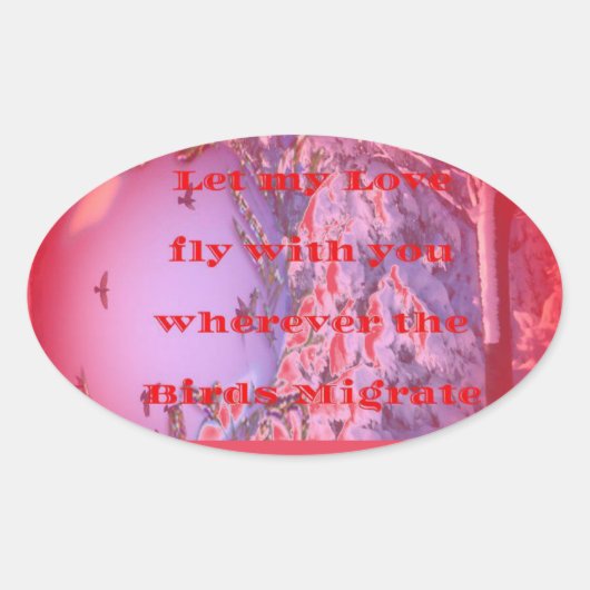 一緒に飛ばしてくれ 楕円形シール (正面)