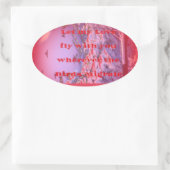 一緒に飛ばしてくれ 楕円形シール (バッグ)