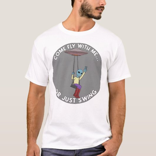 一緒に飛ぼうか、それともただ揺れるだけ? Tシャツ (正面)