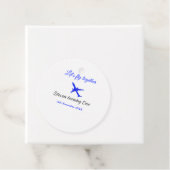 一緒に飛ぼう1歳の誕生日飛行機ブルーシルブ フェイバータグ (インサイチュ)