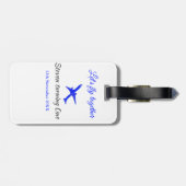 一緒に飛ぼう1歳の誕生日飛行機ブルーシルブ ラゲッジタグ (裏面横)