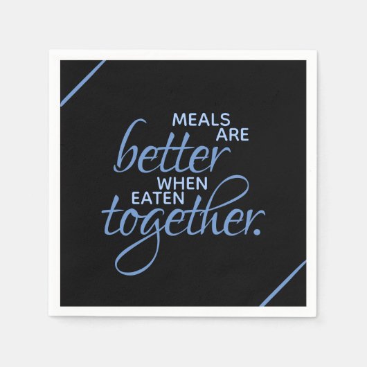 一緒に食べるとお食べ食事が良い スタンダードカクテルナプキン (正面)