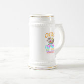 一緒に飲む応援仲間 ビールジョッキ (正面右)