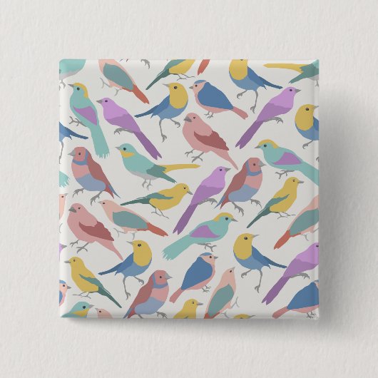 一緒に鳥たち 缶バッジ (正面)