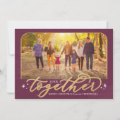 一緒に2022ベリーワインと金ゴールド家族の写真 シーズンカード (正面)