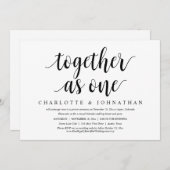 一緒に、の駆け結婚落ちディナーパーティー 招待状 (正面/裏面)