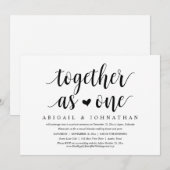 一緒に、の駆け結婚落ちディナーパーティー 招待状 (正面/裏面)