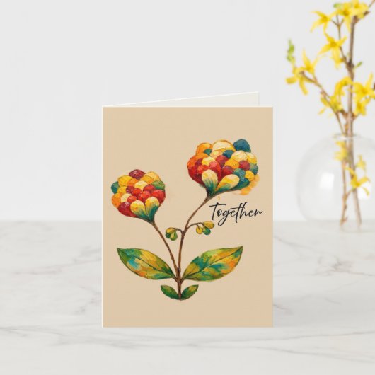 一緒に カード (黄色い花)