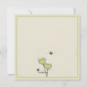 一緒に（グリーン）結婚後ランチ招待状 招待状 (裏面)