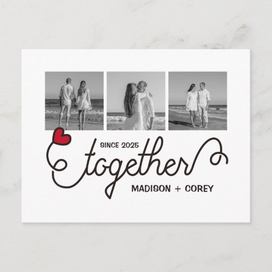 「一緒に」タイポグラフィアート インスタグラム写真 ポストカード (正面)