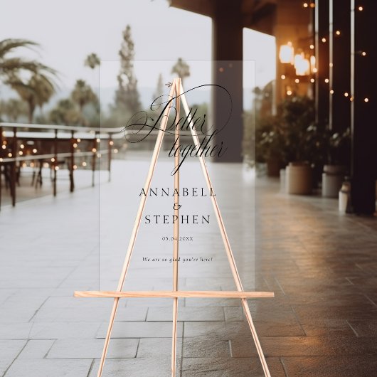 一緒に！モダン，書結婚, アクリルサイン