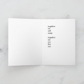 "一緒に"灰色の雲および太陽が付いている悔やみや弔慰カード カード (内部)