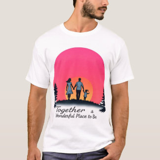 "一緒に:素晴らしいTシャツを着る場所" Tシャツ