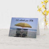一緒に「30日」をお祝いしましょう カード (黄色い花)