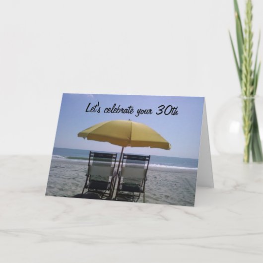 一緒に「30日」をお祝いしましょう カード (正面)