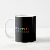 一緒にASL手話ハンドサインLGBT Awarenes コーヒーマグカップ (左)