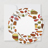 一緒にBBQパーティーをしよう レコード招待状 招待状 (裏面)