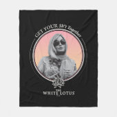 一緒にSh*tを取得する – 白い蓮 フリースブランケット (正面)