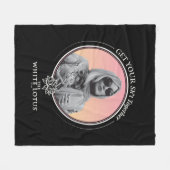 一緒にSh*tを取得する – 白い蓮 フリースブランケット (正面(横))