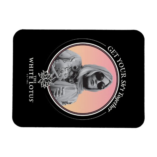 一緒にSh*tを取得する – 白い蓮 マグネット (横)