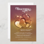 一緒のウェディングアナウンスメント 案内状 (正面/裏面)