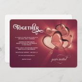 一緒のウェディング・招待状（バージョン４） 案内状 (正面/裏面)