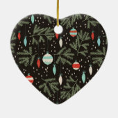 一緒のヴィンテージのオーナメントの初めてのクリスマスのカップル セラミックオーナメント (裏面)