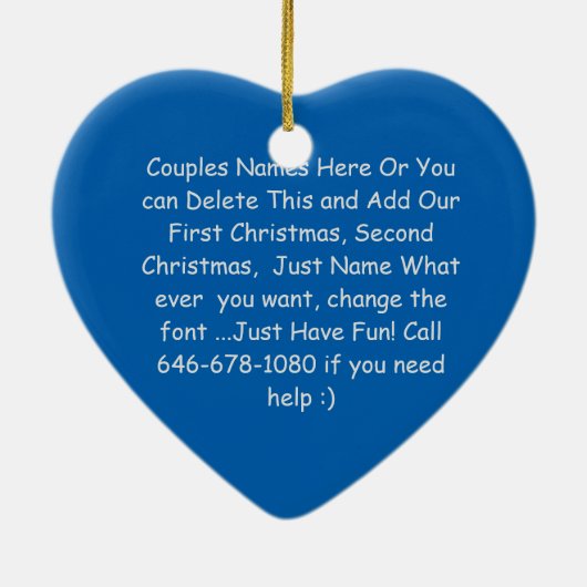 一緒の初めてのクリスマスのイルカのオーナメントのギフト セラミックオーナメント (裏面)