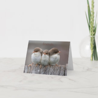 一緒の友人の棒のメッセージカード カード