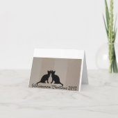 一緒の友人の棒のメッセージカード カード (裏面)